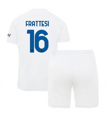 Inter Milan Davide Frattesi #16 Bortaställ Barn 2023-24 Kortärmad (+ Korta byxor)